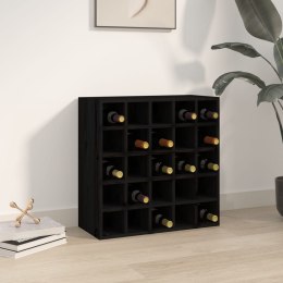  Szafka na wino czarny 56x25x56 cm lite drewno sosnowe