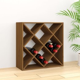  Szafka na wino miodowy brąz 62x25x62 cm drewno sosnowe
