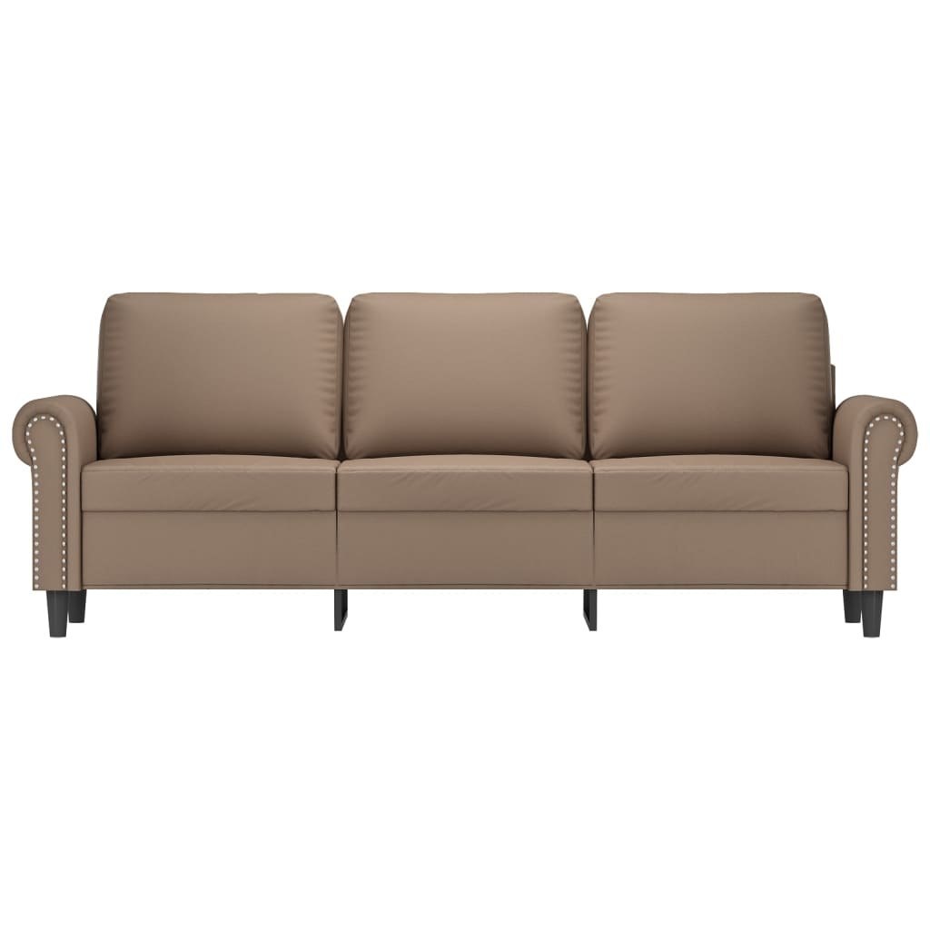  3-osobowa sofa cappuccino 180 cm sztuczna skóra