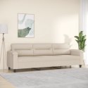  3-osobowa sofa kremowa 210 cm tapicerowana mikrofibrą