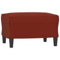  3-osobowa sofa z podnóżkiem winna czerwień 180 cm ekoskóra