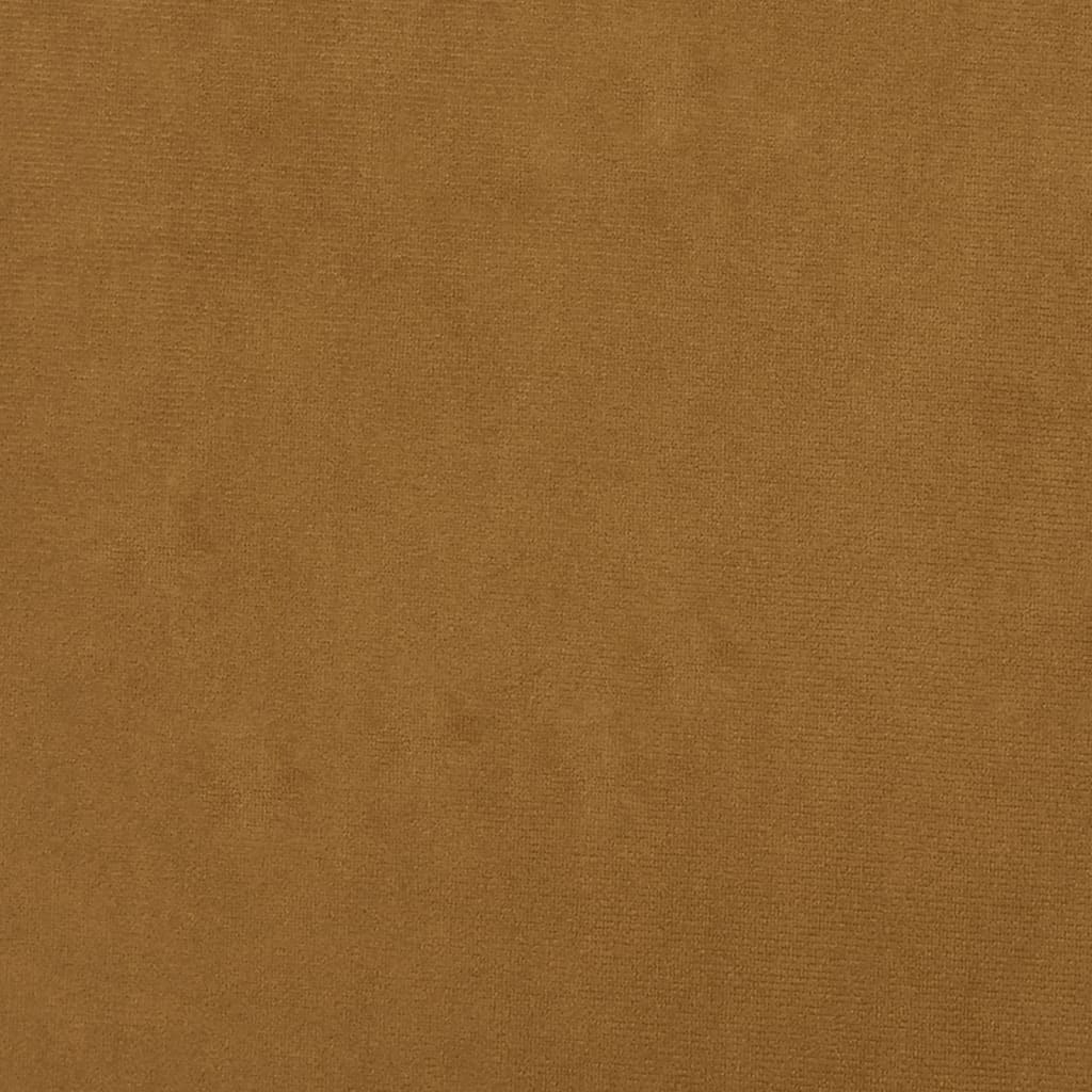  Fotel z podnóżkiem brązowy 60 cm obity aksamit