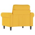  Fotel żółty 60 cm obity aksamitem