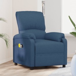  Elektryczny fotel masujący niebieski tkanina