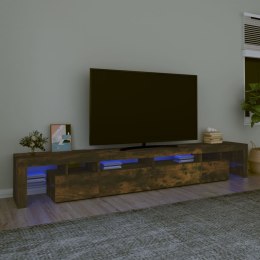  Szafka pod TV z oświetleniem LED opalany dąb 260x365x40 cm