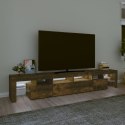  Szafka pod TV z oświetleniem LED przydymiony dąb 230x365x40 cm