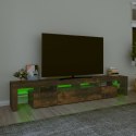  Szafka pod TV z oświetleniem LED przydymiony dąb 230x365x40 cm