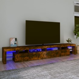  Szafka pod TV z oświetleniem LED przydymiony dąb 280x365x40 cm
