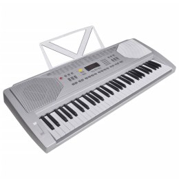  Keyboard z 61 klawiszami i akcesoriami srebrno-czarny