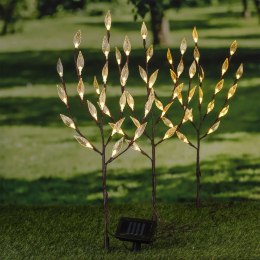 HI Lampa solarna w kształcie krzewu 50 cm przezroczysto-brązowa