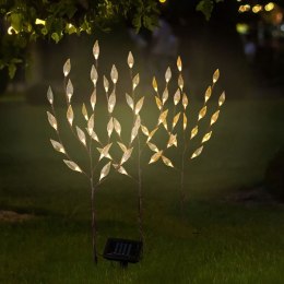 HI Lampa solarna w kształcie krzewu 50 cm przezroczysto-brązowa