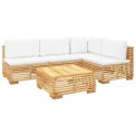  5-cz. zestaw wypoczynkowy do ogrodu poduszki drewno tekowe