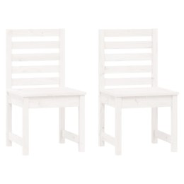  Krzesła ogrodowe 2 szt. białe 405x48x915 cm lita sosna