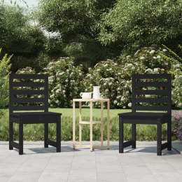  Krzesła ogrodowe 2 szt. czarne 405x48x915 cm lita sosna