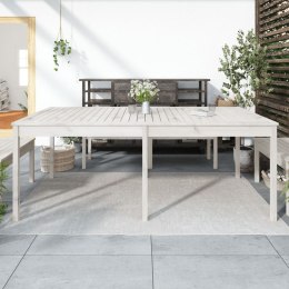  Stół ogrodowy biały 2035x100x76 cm lite drewno sosnowe