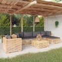  7-cz. zestaw wypoczynkowy do ogrodu poduszki drewno tekowe
