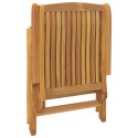  Rozkładane krzesła ogrodowe z poduszkami 8 szt. drewno tekowe