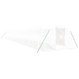  Szklarnia ze stalową ramą, biała, 60 m², 20x3x2 m