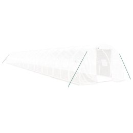  Szklarnia ze stalową ramą, biała, 72 m², 24x3x2 m