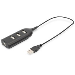 Digitus USB 2.0 Hub, 4-portowy, zasilany z sieci 4 X USB A/F AT Connected Cable AB-50001-1
