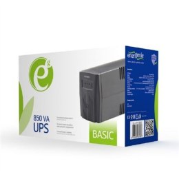 EnerGenie EG-UPS-B850 "Basic 850" UPS, gniazda wyjściowe Shuko 850 VA, 510 W, 220V±25% V, AC 220V±10% V