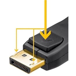 Goobay 65923 Kabel ze złączem DisplayPort 1.2, pozłacany, 2m