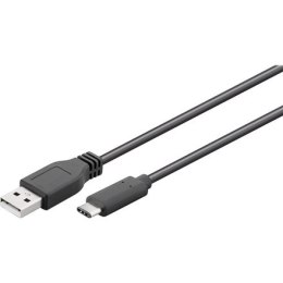 Goobay Kabel USB 2.0 55466 USB-C męski, USB 2.0 męski (typ A), 1 m, czarny