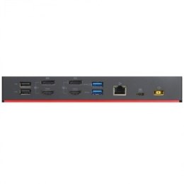 Lenovo ThinkPad Hybrid USB-C with USB-A Dock (Maks. wyświetlacze: 2, Maks. rozdzielczość: 4K/60Hz, Obsługuje: 2x4K/60Hz, 1xEther