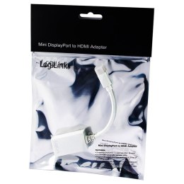 Logilink Adapter Mini DisplayPort do HDMI z Audio: HDMI A, Mini DisplayPort