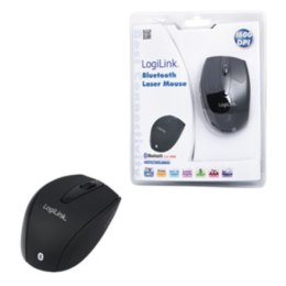 Logilink Maus Laser Bluetooth mit 5 Tasten wireless, Black, Mysz laserowa Bluetooth;