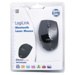 Logilink Maus Laser Bluetooth mit 5 Tasten wireless, Black, Mysz laserowa Bluetooth;