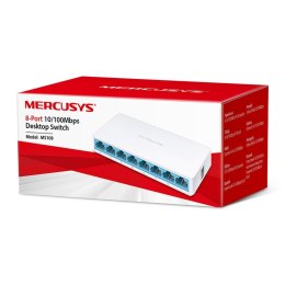Mercusys Switch MS108 Unmanaged, Desktop, 10/100 Mbps (RJ-45) ilość portów 8, Typ zasilania zewnętrzny