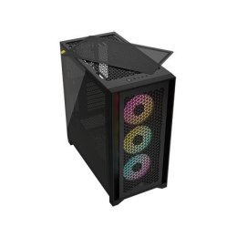 Obudowa PC Corsair Tempered Glass iCUE 4000D RGB AIRFLOW Okno boczne, Czarny, Mid-Tower, Zasilacz w zestawie Nie