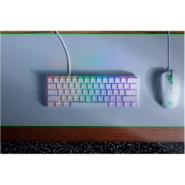 Razer Huntsman Mini, klawiatura gamingowa, oświetlenie LED RGB, US, Mercury White, przewodowa