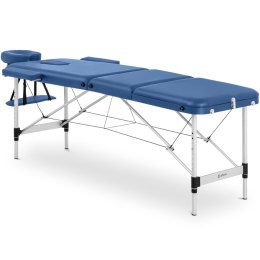 Stół łóżko do masażu przenośne składane Bordeaux Blue do 180 kg niebieskie