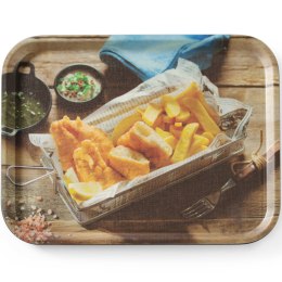 Taca antypoślizgowa do serwowania tasty fish chips 330 x 430 mm - Hendi 508022