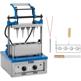 Waflownica maszyna do wypieku wafli rożków na lody 100-120 wafli / godz. 47 x 112 mm