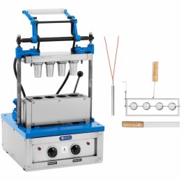 Waflownica maszyna do wypieku wafli rożków na lody 100-120 wafli / godz. 55 x 70 mm