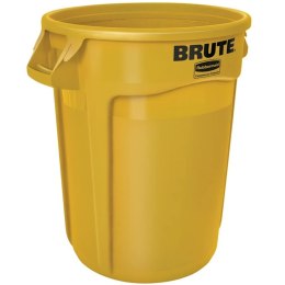 Pojemnik kubeł przemysłowy na odpady i do żywności BRUTE Round 121L - żółty