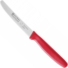 Super ostry nożyk kuchenny uniwersalny ząbkowane ostrze 22cm - czerwony