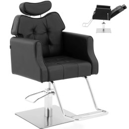 Fotel fryzjerski z podnóżkiem i regulowanym zagłówkiem CHARD BLACK