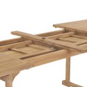  Rozkładany stół ogrodowy 180-280x100x75 cm lite drewno tekowe