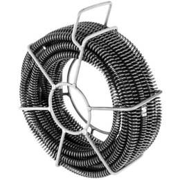 Spirala przepychacz sprężyna do rur hydrauliczna 6 x 2.45 m śr. 16 mm ZESTAW