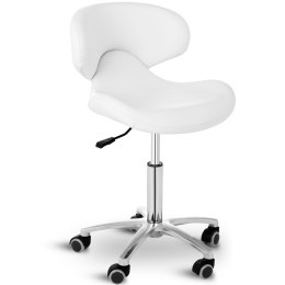 Krzesło kosmetyczne na kółkach Physa ANDRIA - białe