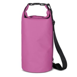 Worek plecak torba Outdoor PVC turystyczna wodoodporna 10L - różowa