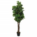  Sztuczny figowiec dębolistny, 180 liści, 150 cm, zielony