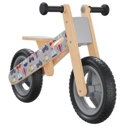  Rowerek biegowy dla dzieci, szary z nadrukiem