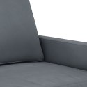  Sofa 2-osobowa, ciemnoszary, 140 cm, tapicerowana aksamitem