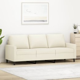  Sofa 3-osobowa, kremowy, 180 cm, tapicerowana aksamitem