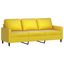  Sofa 3-osobowa, żółty, 180 cm, tapicerowana aksamitem